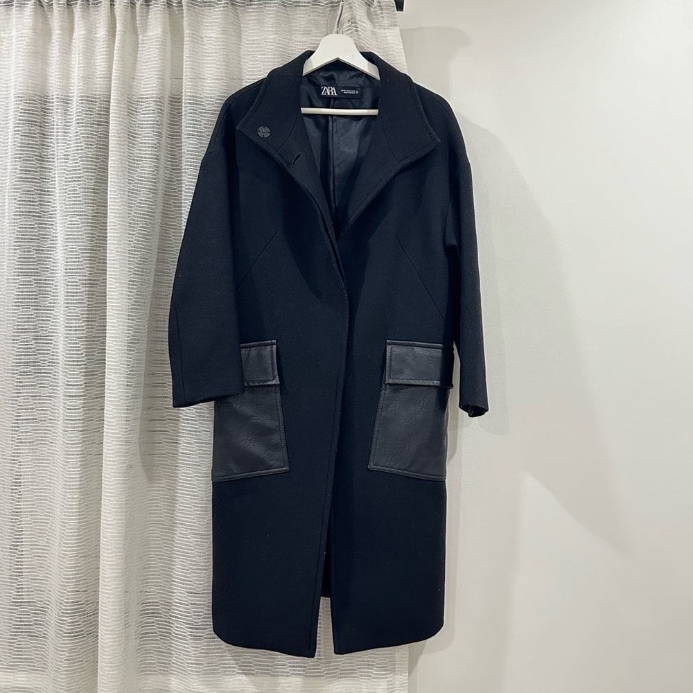 ZARA oversize black coat.
